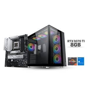 Xigmatek Aquarius Pro Arctic AMD Ryzen 7-7700X ZOTAC 3070 TI 8GB Gaming PC