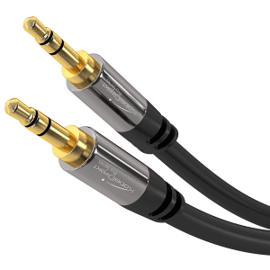 KabelDirekt - Stereo Jack Cable, Aux Cord and Audio Cable 3.5mm  - 3m - black