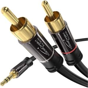 KabelDirekt 1m 3.5mm to RCA/phono male adapter cable