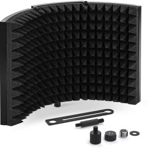 TONOR Microphone Isolation Shield, Studio Mic Sound Absorbing Foam