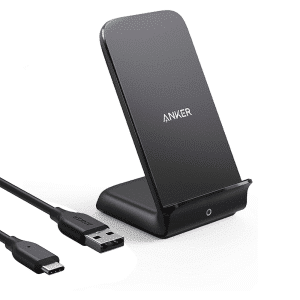 Anker 15W Max Wireless Charger with USB-C, PowerWave 7.5 Stand, Qi Certified Fast Charging