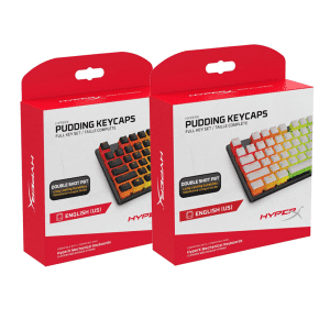 HyperX Pudding Keycaps - Double Shot PBT Keycap Set Full 104 Key Set