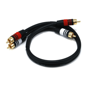 Monoprice 1.5ft Premium 2 RCA Plug/2 RCA Plug M/M 22AWG Cable