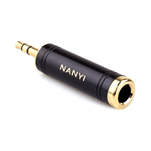 NANYI Headphone Adapter 6.35mm Jack Stereo Socket to 3.5mm (2PACK)