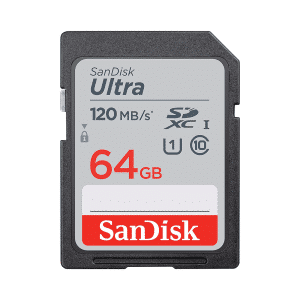 SanDisk Ultra 64GB SDXC Memory Card, Up to 120 MB/s