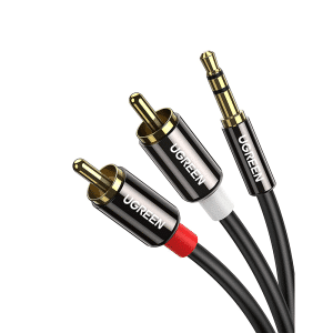 UGREEN RCA Audio Cable 2RCA Phono Male to 3.5mm Male Headphone Jack Stereo Y Splitter (1M)