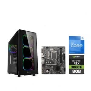 Gaming PC i5-13400F, H610 MB, 16GB, 500GB SSD, RTX 3060Ti, Sharkoon TG6 RGB Case