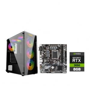 Customised Gaming i5-13400F, H610 Motherboard, 16GB RAM DDR4, 1TB SSD, RTX 3060 12GB VGA, 800 Watt PSU, Twisted Minds Killstreak-03 case, Wi-Fi Adapter, Windows Pro Licence