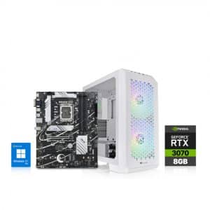 Customised Gaming i5-13400F, B760 Motherboard, 16GB RAM DDR4(3600), 1TB SSD NVME, RTX 3070 White Edition 8GB VGA, 750 Watt GOLD PSU, Thermaltake View 300 Case, Windows 11 Pro Licence