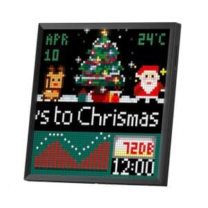 Divoom Pixoo-64 WiFi Pixel Art Cloud Display 64 X 64 LED Digital Frame For Gaming Room Decoration With App Control - Black