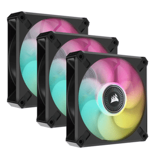 Corsair iCUE ML120 RGB ELITE Premium 120mm PWM Magnetic Levitation Fan - Triple Fan Kit with iCUE Lighting Node CORE