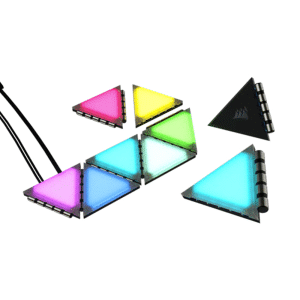 Corsair iCUE LC100 Case Accent Lighting Panels - Mini Triangle - 9x Tile Starter Kit