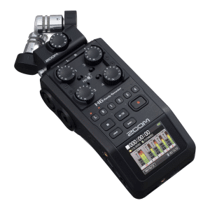 ZOOM H6 ALL BLACK 6-INPUT / 6-TRACK PORTABLE HANDY RECORDER WITH SINGLE MIC CAPSULE