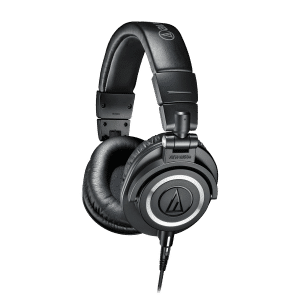 Audio-Technica ATH-M50x Professional Studio Monitor Headphones, Black