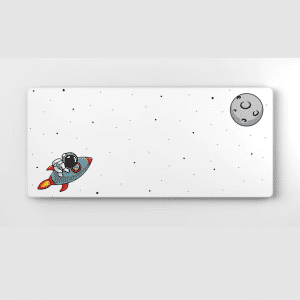 TO THE MOON DESKMAT COLLECTION - White