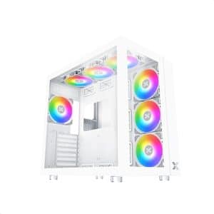 Xigmatek Aquarius Pro Arctic Mid Tower Gaming Case - White