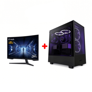 Customised Gaming i7-13700K, Z790-P Wi-Fi D5 MB, 32GB RAM DDR5 (5200), 2TB SSD NVME, RTX 4070 12GB VGA, 850 Watt GOLD PSU, L240 Liquid Cooler, NZXT H5 Flow Mid Tower Case, Win 11 Pro Licence + Samsung Odyssey G5 27" Curved Monitor - C27G55TQBM