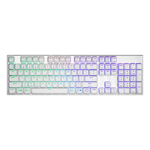 Cooler Master SK653 RGB Low Profile Mechanical Brown Switch Wireless Keyboard - Silver White