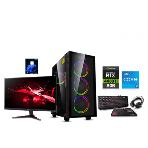 Gaming PC i5-12400F, B760 Motherboard, 16GB DDR4 RAM, 1TB SSD, RTX 4060 Ti 8GB VGA, 750 Watt PSU, GameMax Draco XD Mid Tower Case, Thermaltake Knucker 4-in-1 Kit, Acer Nitro VG0 Series VG240Y 165HZ Monitor, WiFi Adapter, Windows 11 Pro