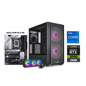 Customised Gaming PC i7-13700K, ASUS Z790P Wi-Fi MB, 32GB DDR5 RAM, 1TB Nvme SSD GEN-4, 1TB SSD NVME, EVGA RTX 3090 24GB VGA, AZZA L360 Liquid Cooler, 1000 Watts Gold Power Supply, LIAN LI Lancool 216 RGB ATX Mid Tower Case