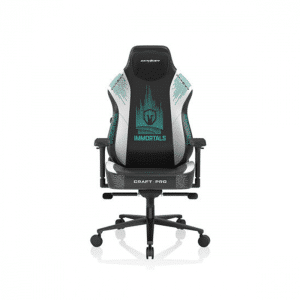 DXRacer Craft Pro Immortals Unique Embroidery Ergonomic Support Gaming Chair - Black/White