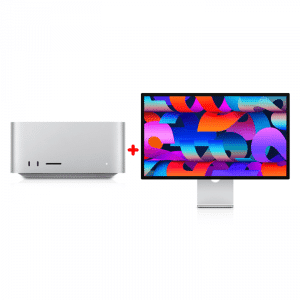 Apple Mac Studio M2 Max Chip 12-Core CPU 30-Core GPU 16-Core Neural Engine 32GB RAM 512GB SSD - Silver + Apple Studio Display 27" 5K Retina Display (Standard Glass)