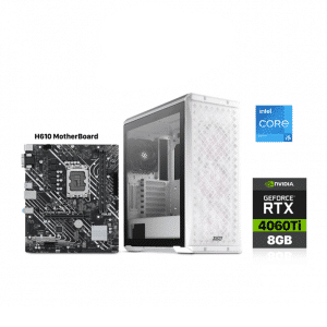 Customised Gaming PC i5-13400F Processor, H610 Motherboard, 16GB DDR4 RAM, 1TB SSD, RTX 4060 Ti 8GB VGA, 750 Watt PSU, XPG Defender Mid Tower Mesh, USB Wi-Fi Adapter, Windows 11 Pro License