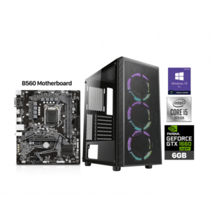 Customised Gaming Intel Core i5-10400F Processor, B560 Motherboard, 16GB RAM, 1TB SSD NVME, GTX1660 SUPER 6GB VGA, 600 WATT PSU, Azza Prime ATX Mid-Tower, USB WI-FI Adapter, Win 10 Pro