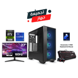 Gaming PC i9-13900KF,Asus Prime Z790-P D5 MB,32GB RAM DDR5,1TB SSD NVME+1TB SSD,RTX 4070TI,850W GOLD PSU,Azza L240 Liquid Cooler,LIAN LI Lancool III RGB,Cooler Master Devastator 3 Combo KB Mouse+LG UltraGear 27" FHD, 165Hz,Gaming Monitor
