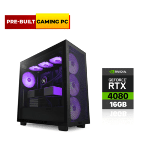 Pre-Built Gaming PC i9-13900K Processor,AORUS ELITE Z790 MB, Corsair 64GB RAM 5200, 1TB+1TB GEN4 SSD, Lian Li L360 Liquid Cooler, 1000 WATT GOLD Power Supply, Gigabyte RTX4080 16GB VGA, Lian Li Strimer, NZXT H7 Flow ATX Mid Tower Black, Windows 11 License