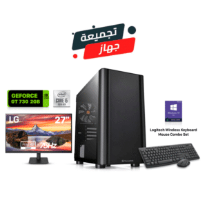 Gaming PC i5-10400F B560 MotherBoard 16GB DDR4 RAM 1TB NVMe SSD Nvidia GeForce GT 730 2GB VGA 650 Watt PSU Thermaltake V150 TG ATX Mid Tower Case Win 10 Logitech Wireless Keyboard & Mouse LG 27-inch IPS Panel 75Hz Monitor (27MP400-B)