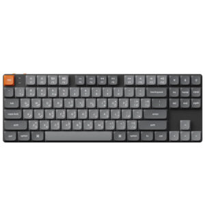 Keychron K1 Max TKL 80% RGB Backlight Hot Swappable QMK/VIA Wireless Mechanical Gaming Keyboard (Low Profile Gateron Red Switch) - English/Arabic Keyboard