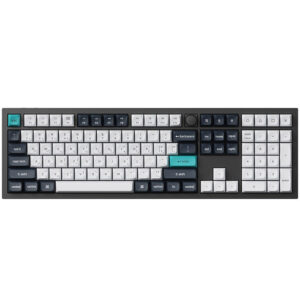 Keychron Q6 Max 100% RGB Backlight Swappable Fully Assembled Knob, QMK/VIA Wireless Mechanical Gaming Keyboard (Gateron Jupiter Red Switch) - English/Arabic Keyboard