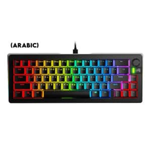 Glorious GMMK 3 65% Prebuilt Wired Mechanical Gaming Keyboard - Black, Arabic