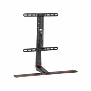 Twisted Minds RGB Tabletop TV Stand, Swivel Ability, Detachable Extension Plate, Height Adjustable- Black