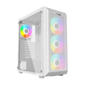 Twisted Minds Apex-03 Mid Tower, 3*120mm ARGB Fan Gaming Case - White
