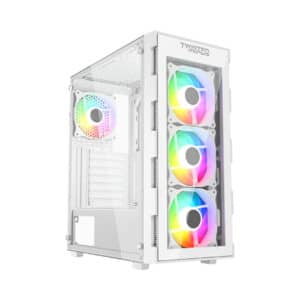 Twisted Minds Titan Glass Mid Tower Gaming Case - White