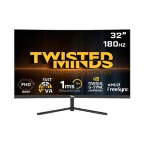 Twisted Minds 32", HDR (R1500),FHD ,180Hz, VA, 1ms, HDMI 2.0 Gaming Monitor