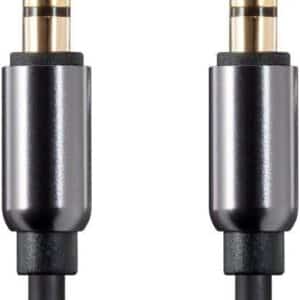 Monoprice Onyx Series Auxiliary 3.5mm TRRS Gold Plated AUX Cable, 3m