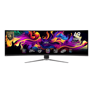 MSI MPG 491CQP QD-OLED 49' DQHD (5120X1440) 144Hz 0.03Ms, OLED Care 2.0, USB-C 90W,Custom HeatSink Gaming Moniter