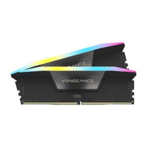 CORSAIR VENGEANCE® RGB 96GB (2x48GB) DDR5 DRAM 6600MT/s CL32 Memory Kit — Black