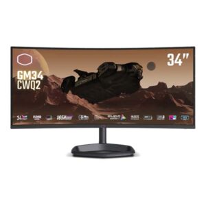 COOLER MASTER CMI-GM34-CWQ2 - 34 Inch UWQHD 165Hz 0.5ms HDMI 2.0 Curved Gaming Monitor - Black