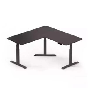 GAMVITY L Shape Standing Ergonomic 3 Legs Stand Up Modern Furniture Table Electric Height Adjustable Desk
