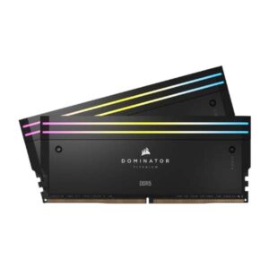 CORSAIR DOMINATOR TITANIUM RGB - 64GB (2x32GB) DDR5 DRAM 6000MT/s CL30 Intel XMP Memory Kit - Black
