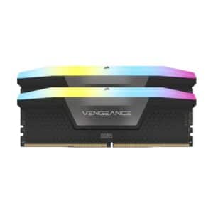 CORSAIR VENGEANCE RGB - 64GB (2x32GB) DDR5 DRAM 6400MT/s CL32 Memory Kit - Black