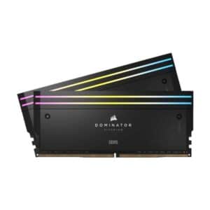 CORSAIR DOMINATOR TITANIUM RGB - 64GB (2x32GB) DDR5 DRAM 6600MT/s CL32 Intel XMP Memory Kit - Black