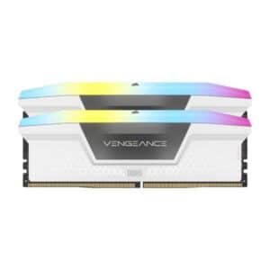 CORSAIR VENGEANCE RGB - 64GB (2x32GB) DDR5 DRAM 6400MT/s CL32 Memory Kit - White
