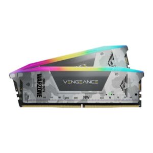Corsair Vengeance RGB 32GB (2x16GB) DDR5 DRAM 6000MT/s CL30 Memory Kit - Call of Duty Warzone Edition - Light Grey