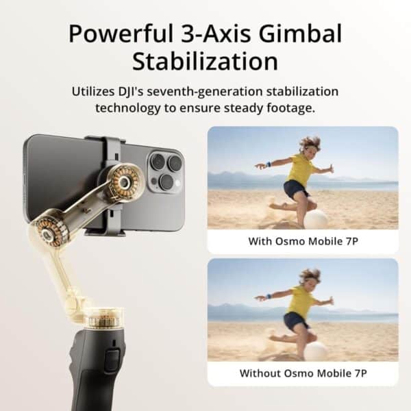 DJI Osmo Mobile 7P smartphone stabilizer – available now at AX Store Kuwait, perfect for mobile video creators