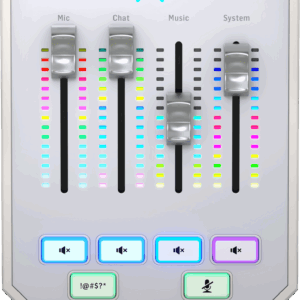 GoXLR Mini White – USB audio interface and mixer for streaming and content creation